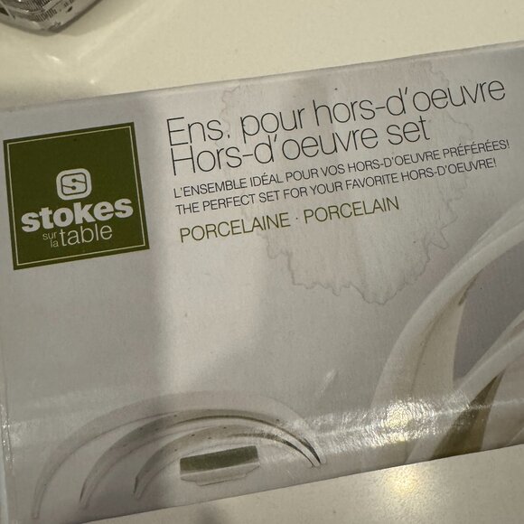 Appetizers Serving Set white Porcelain Multi-level mini kebobs toothpicks - Picture 11 of 11